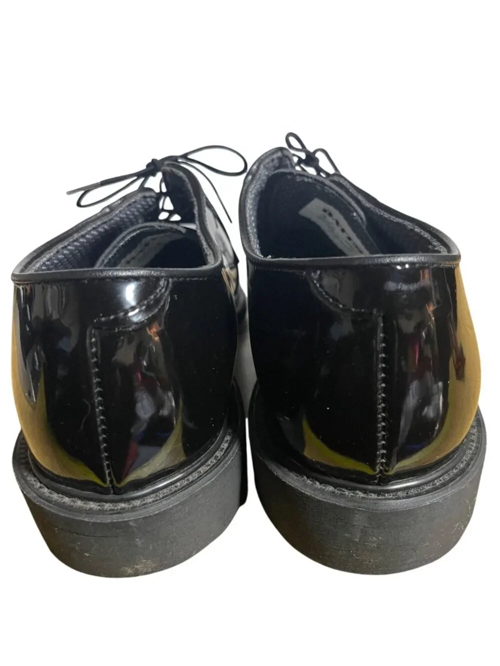 Bates Glossy Black Oxford Dress Shoes Mens 10E Vibram Sole Duty Shoe Military